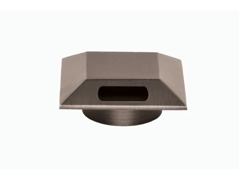 Lumien Macro Recessed Light Cap - Antique Brass (Square, 1-Sided) — view 1