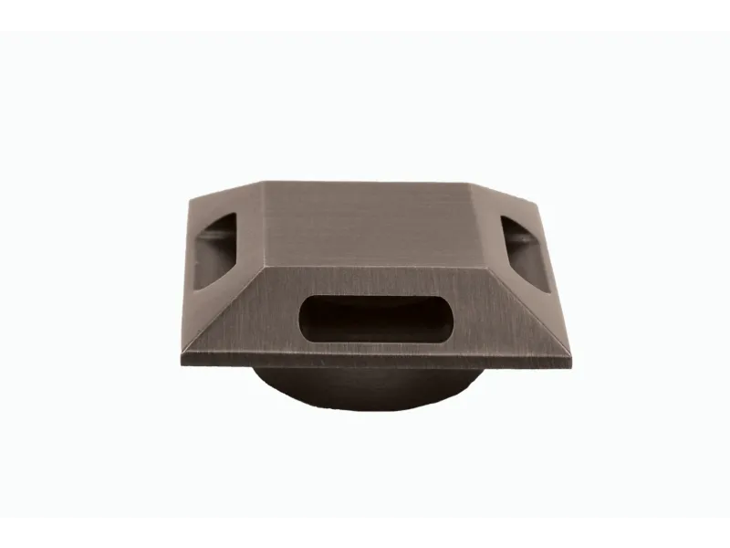Lumien Macro Recessed Light Cap - Antique Brass (Square, 3-Sided) — view 1
