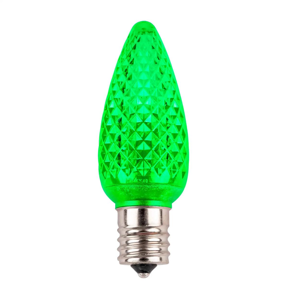 Green LED C9 - Minleon Faceted Bulb - Steady — view 2