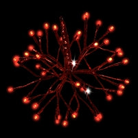 16" Red Shimmering Sphere