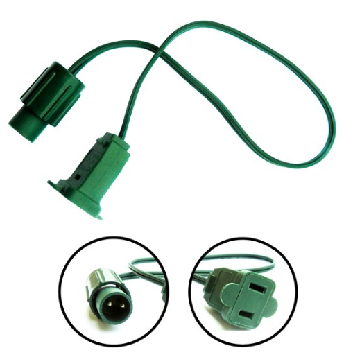 FestivePro Coaxial Converter- Male Coax to Female Plug
