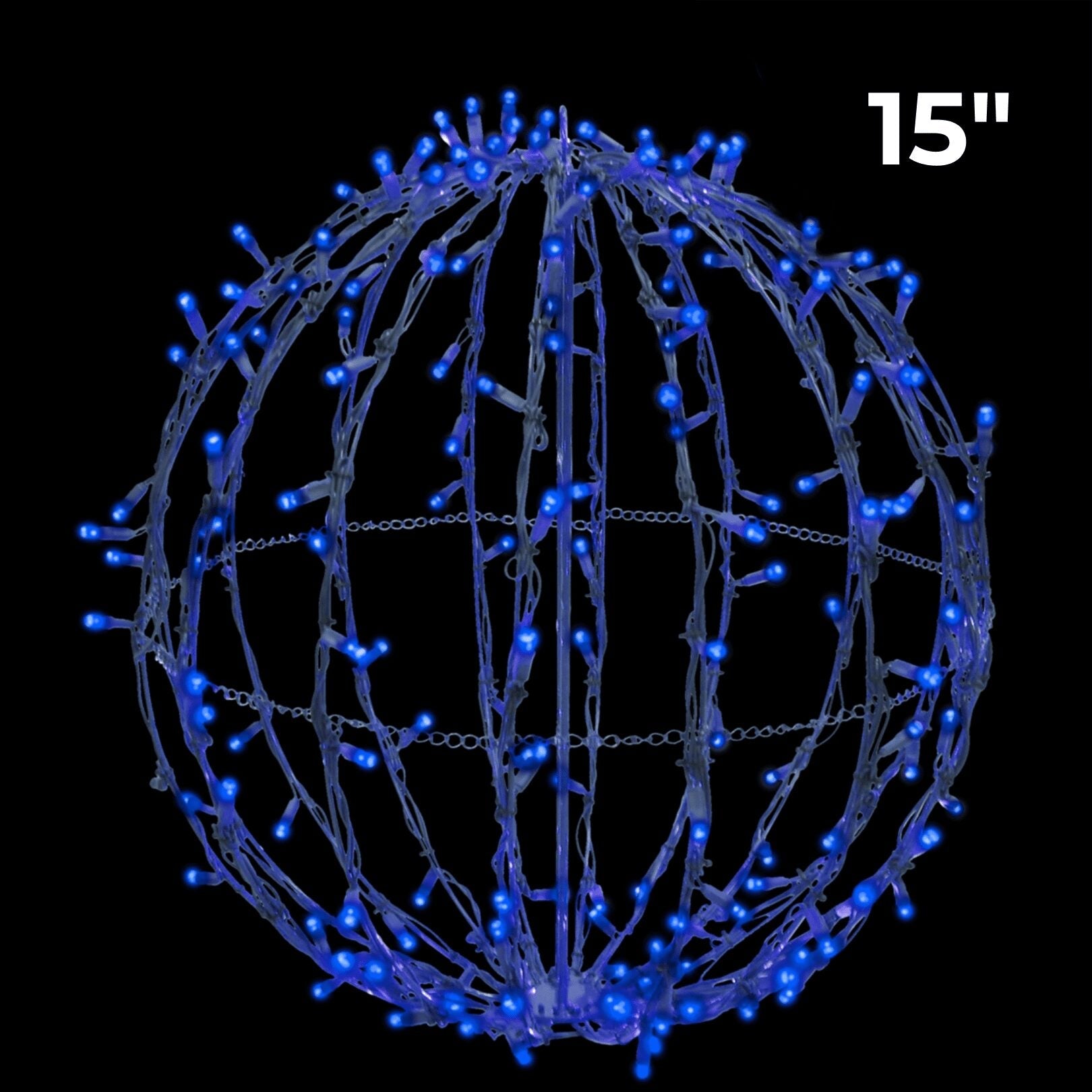 LED - Foldable Lighted Sphere - Brown Frame