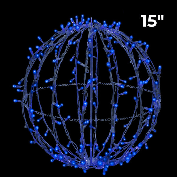 LED - Foldable Lighted Sphere - Brown Frame