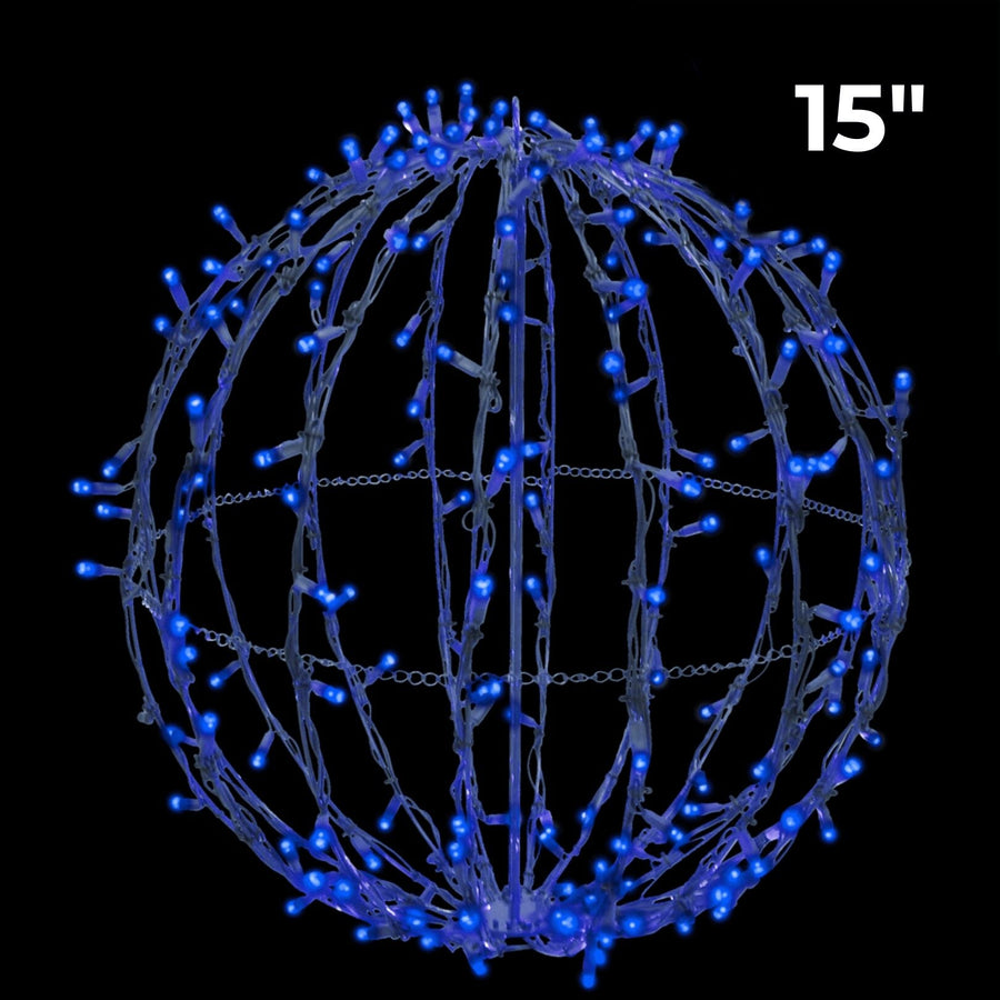 LED - Foldable Lighted Sphere - Brown Frame