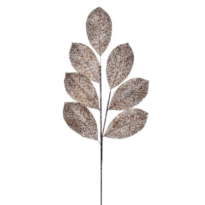 27" Glitter Leaf Spray - Set of 4 - Champagne Champagne — view 1
