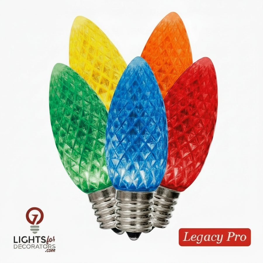 LED C9 SMD Bulb - MULTI-R/G/B/Y/O Multicolor- LegacyPro