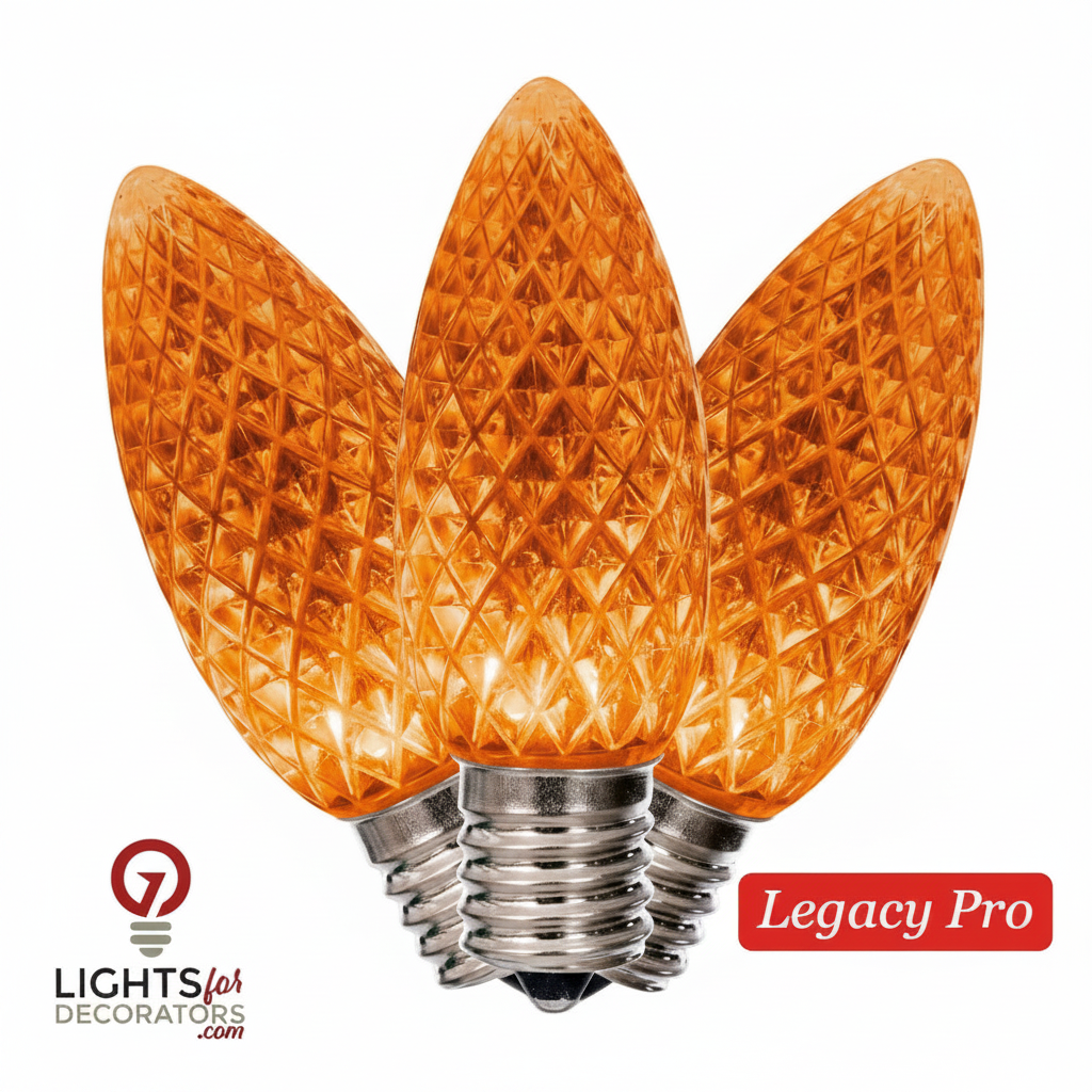 LED C9 SMD Bulb - ORANGE Orange- LegacyPro — view 1
