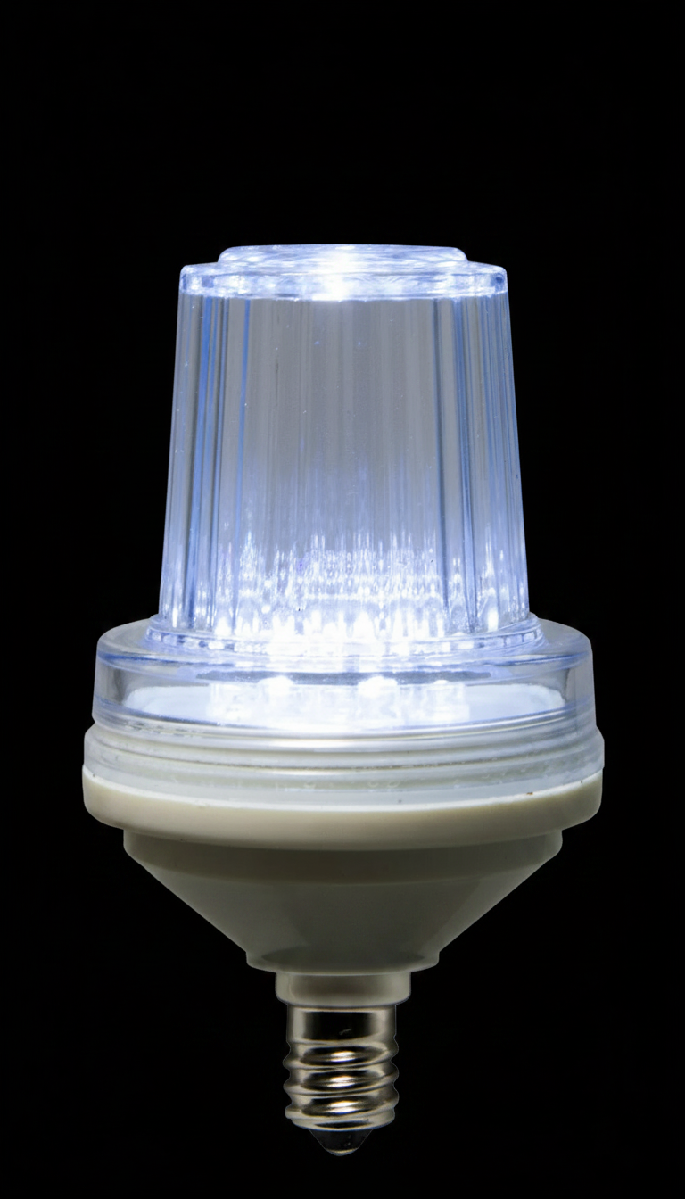 Pure White LED Strobe C9 - Minleon Bulb — view 1