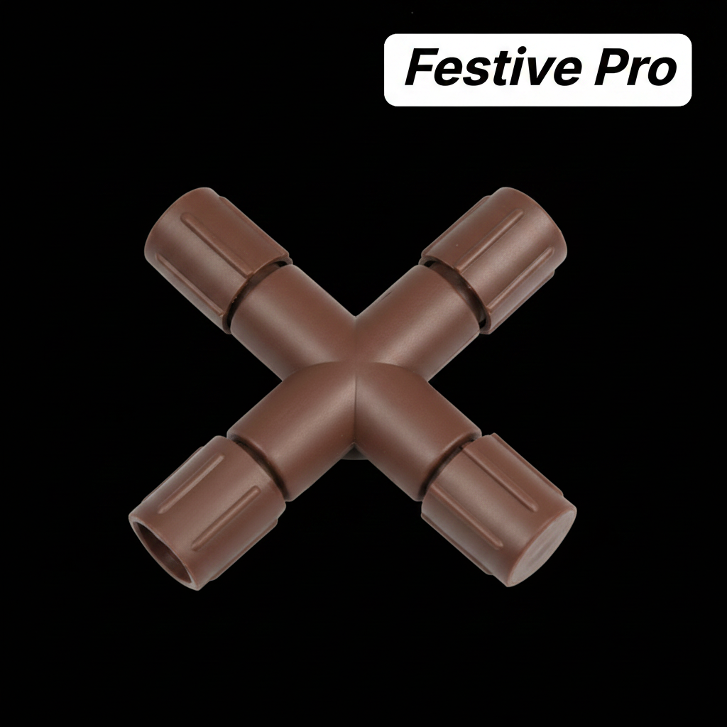 FestivePro 4-Way Coax Splitter - Brown Brown — view 1