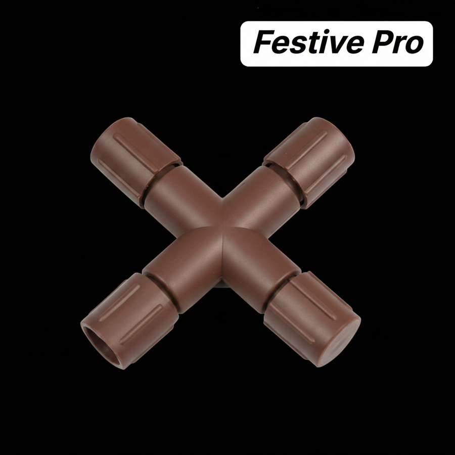 FestivePro 4-Way Coax Splitter - Brown Brown