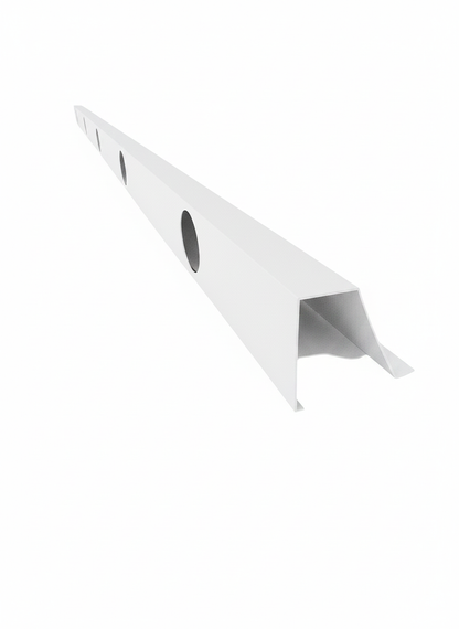OMNI 90 Degree Parapet Track - 40" - White Aluminum — view 1