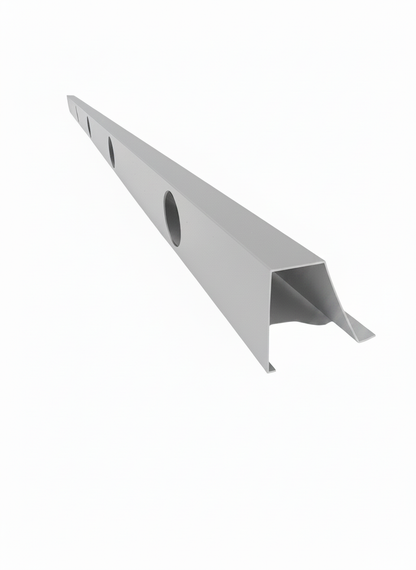 OMNI 90 Degree Parapet Track - 40" - Gray Aluminum — view 1