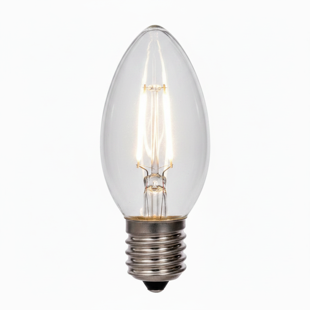LED C9 Straight Filament Bulb - WARM WHITE 2700K Warm White- Straight — view 1