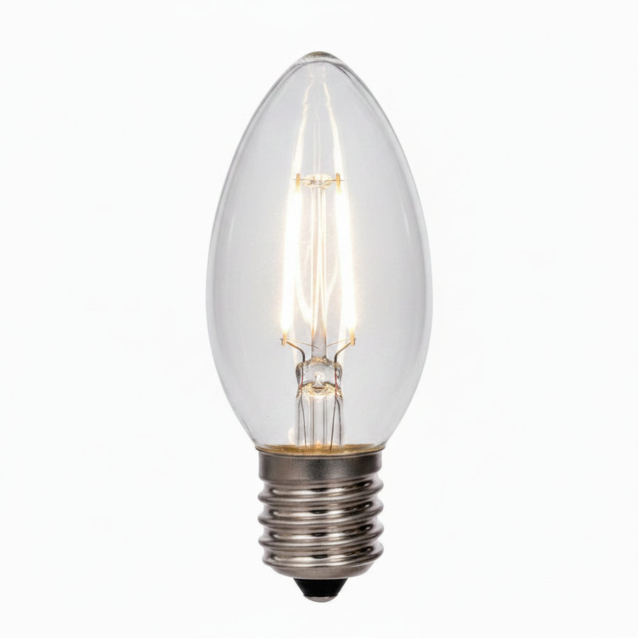LED C9 Straight Filament Bulb - WARM WHITE 2700K Warm White- Straight