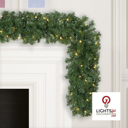 9' x 12" Warm White Deluxe Sequoia Fir Garland 9'- 12"- Warm White — view 4
