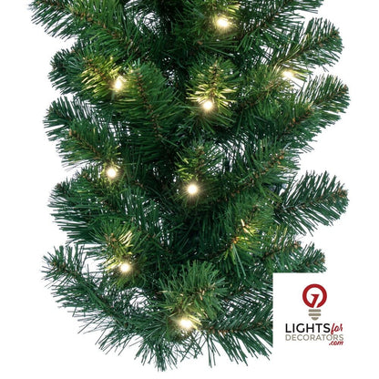 9' x 12" Warm White Deluxe Sequoia Fir Garland 9'- 12"- Warm White — view 5
