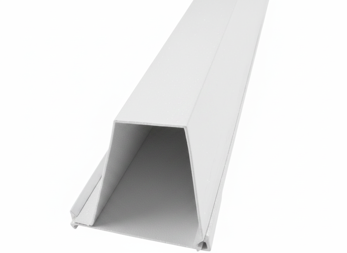 OMNI Parapet Track- Angled Output - 2 Piece - 35° - White Aluminum — view 1