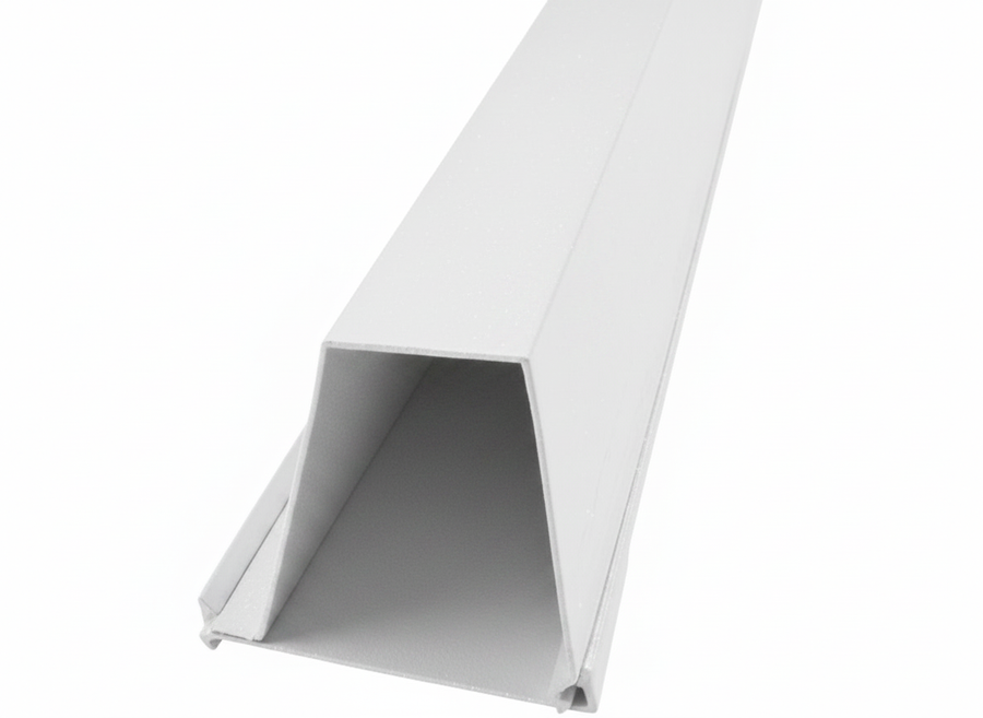 OMNI Parapet Track- Angled Output - 2 Piece - 35° - White Aluminum