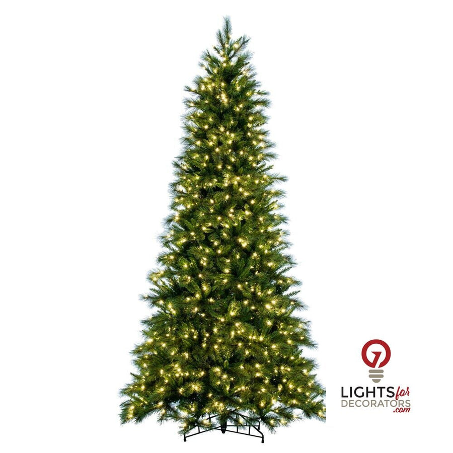 7.5' x 48" Brighton Pine Christmas Tree - 900 Warm White LED Lights 7.5' x 48"