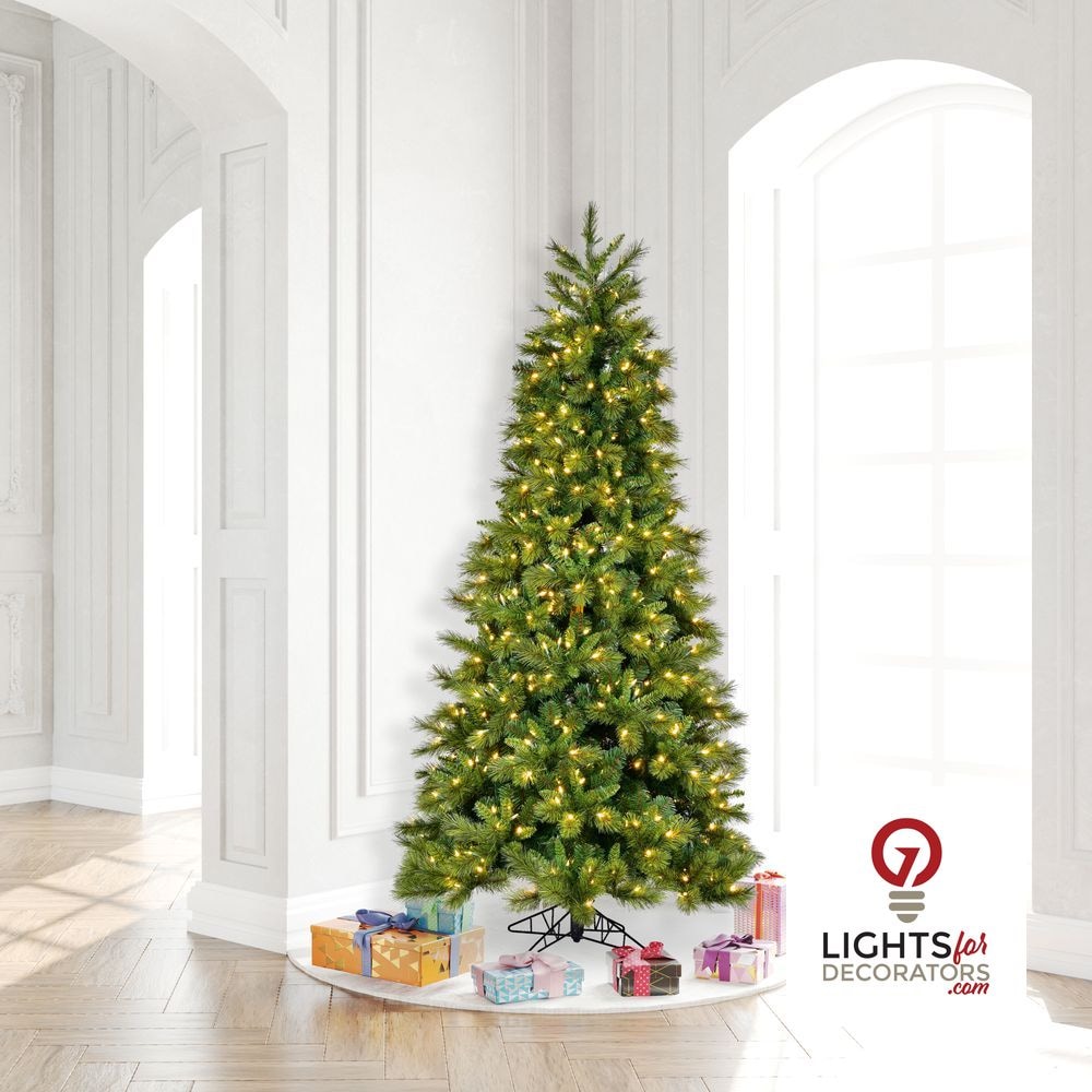 14' Brighton Pine Christmas Tree - Prelit 7.5' x 48" — view 2