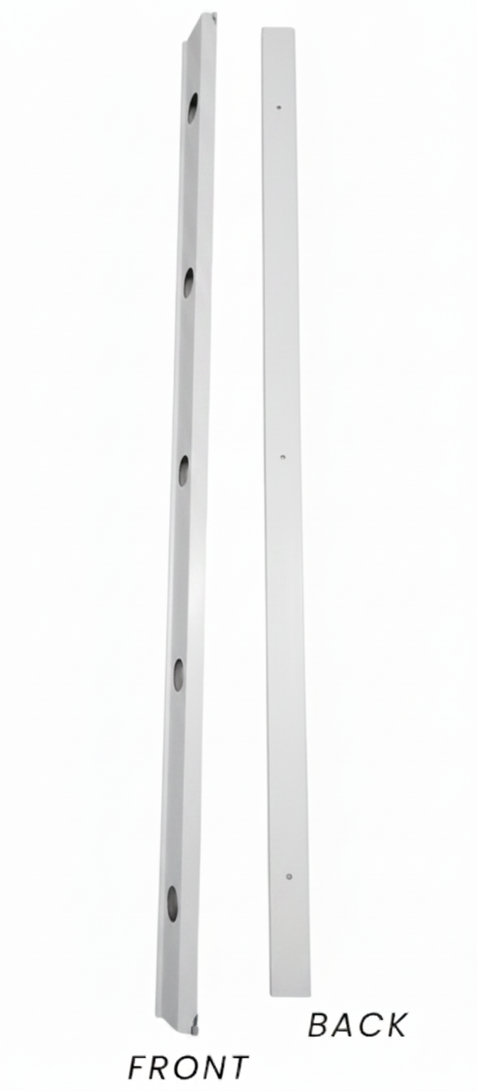 OMNI Parapet Track- Angled Output - 2 Piece - 35° - White Aluminum — view 2