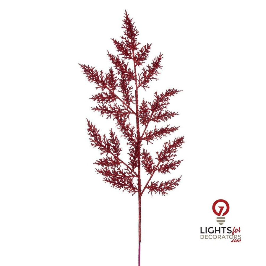 28" Glitter Wild Huck Spray - Set of 6 - Red