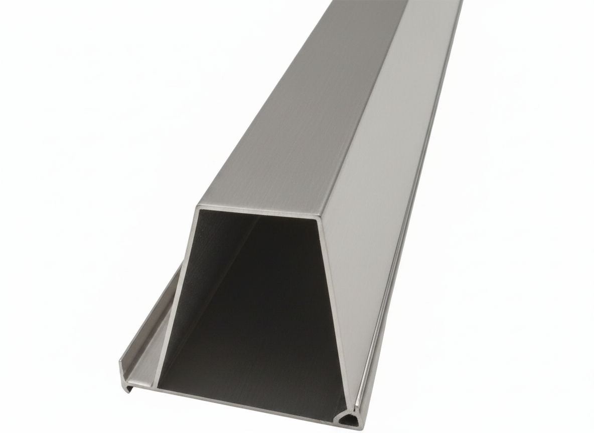 OMNI Parapet Track- Angled Output - 2 Piece - 35° - Grey Aluminum — view 1