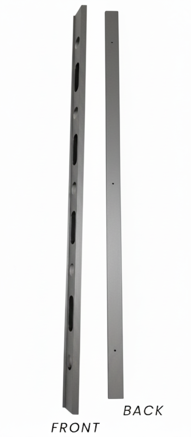 OMNI Parapet Track- Angled Output - 2 Piece - 35° - Grey Aluminum — view 2