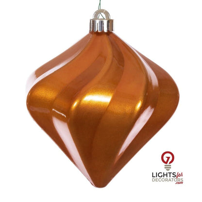 4" Candy Swirl Diamond Ornament - Copper - UV Treated - Set of 3 Copper — view 1