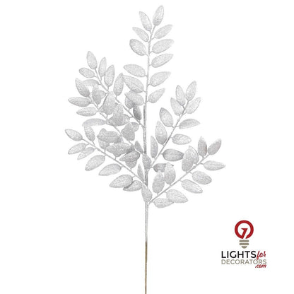 Glitter Honey Locust Spray - Set of 6 - Silver Silver — view 1