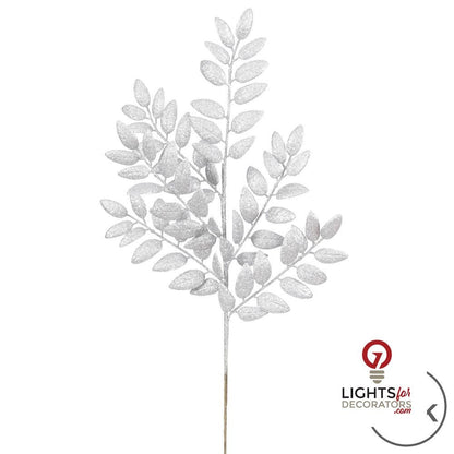 Glitter Honey Locust Spray - Set of 6 - Silver Silver — view 3
