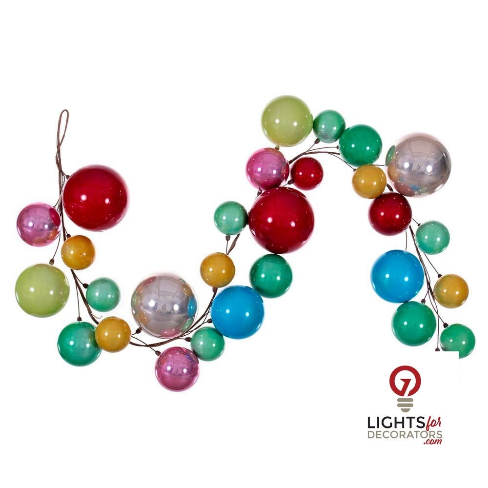 6' Ball Branch Garland - Multicolor Multi — view 1