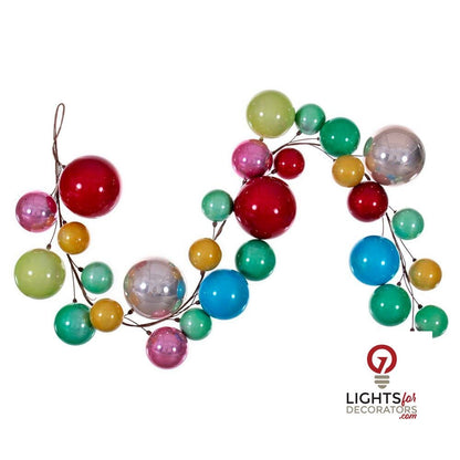 6' Ball Branch Garland - Multicolor Multi — view 1