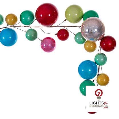 6' Ball Branch Garland - Multicolor Multi — view 4