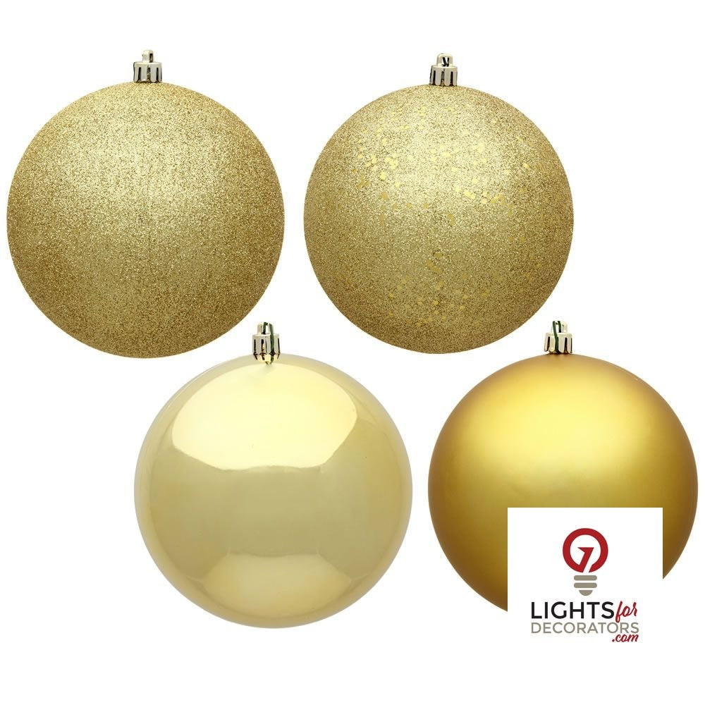 2.75" 4-Finish Shatterproof Ball Ornament Set - Gold - Set of 20 Gold – Box of 24 — view 1