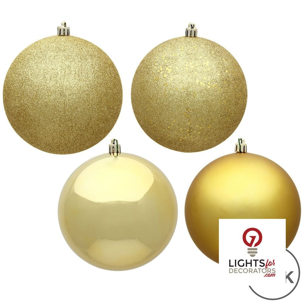 2.75" 4-Finish Shatterproof Ball Ornament Set - Gold - Set of 20 Gold – Box of 20 — view 2