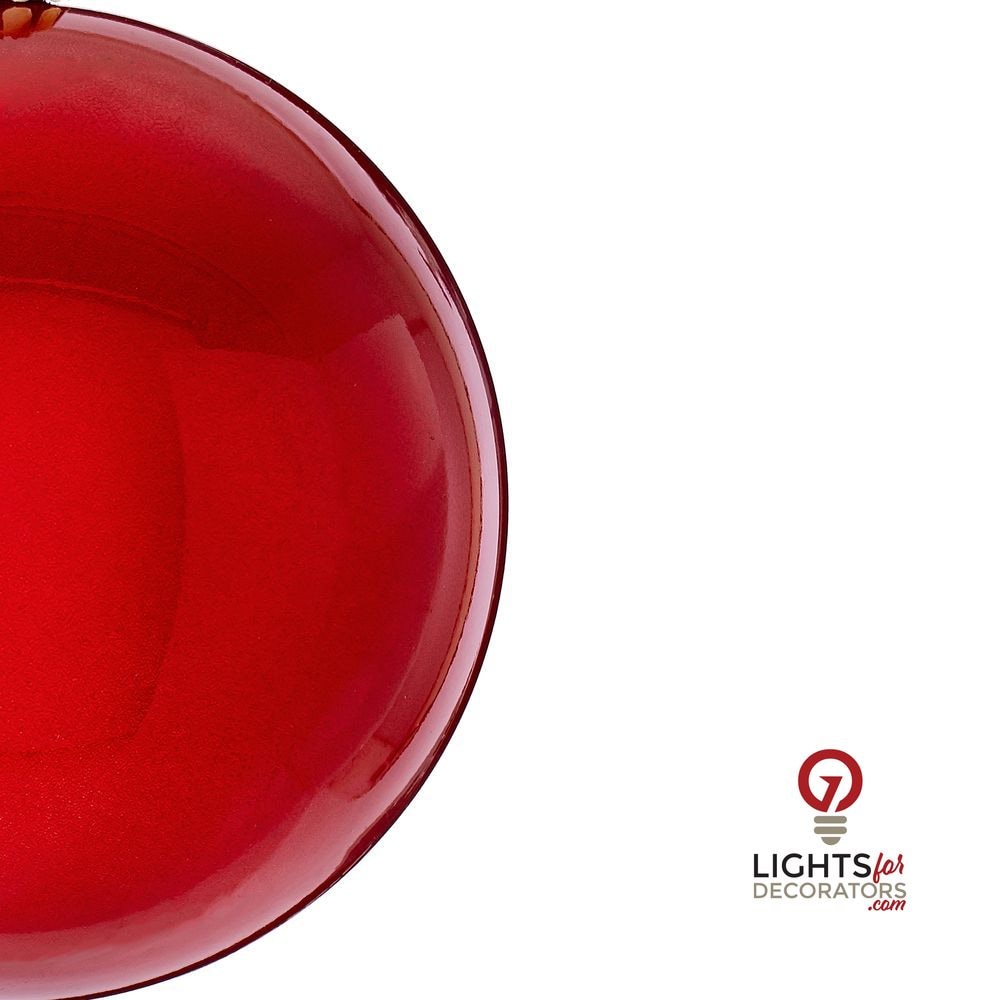 4" Shatterproof Ball Ornament - Red - Shiny - UV Treated - Set of 6 4" (Set of 6)- Candy (UV) – Bag of 6 — view 4