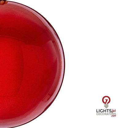 4" Shatterproof Ball Ornament - Red - Candy - UV Treated - Bag of 6 4" (Set of 6)- Candy (UV) — view 4