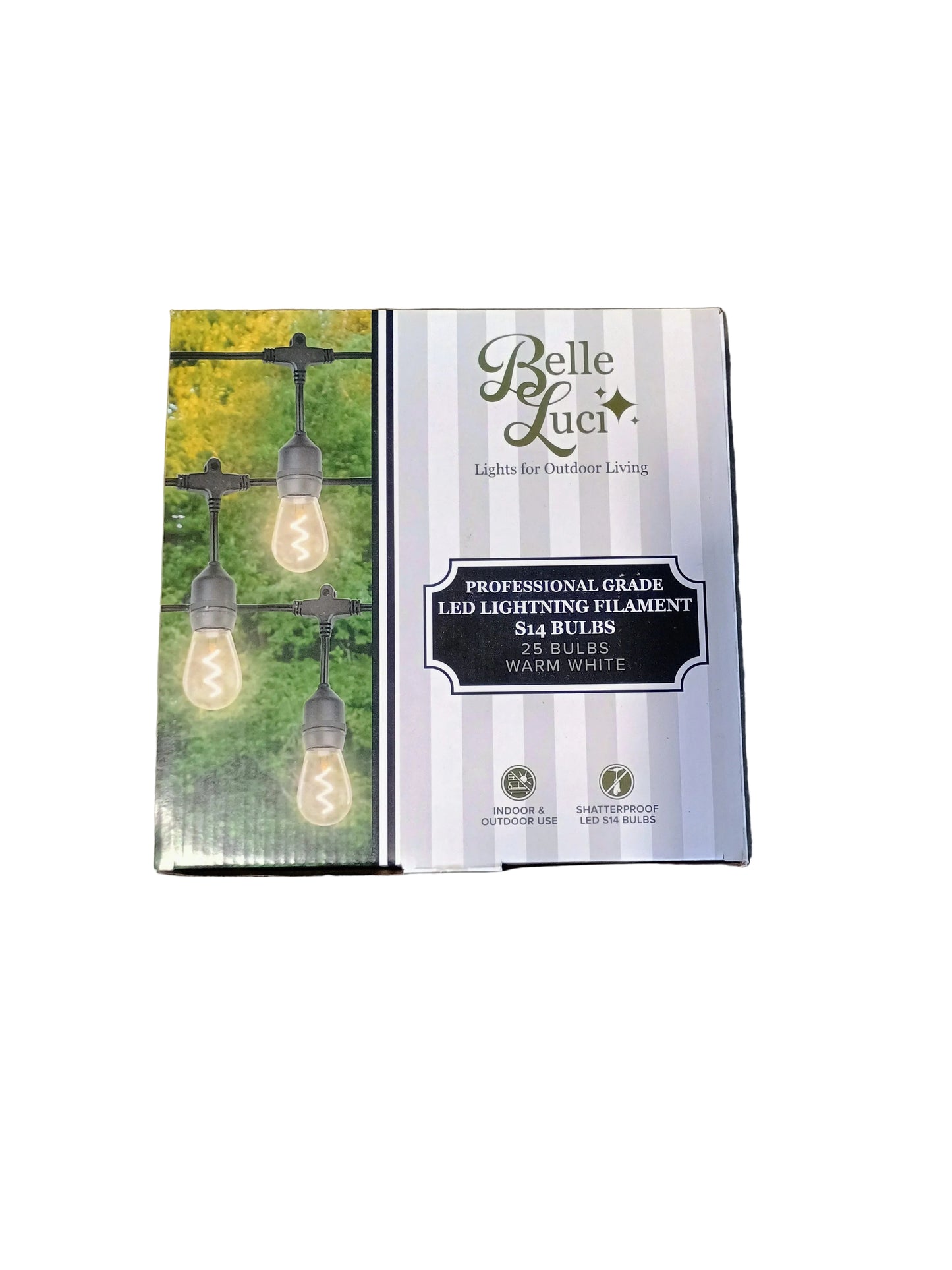 LED Edison - Style Patio Bulb - Lightning Filament - Warm White – Box of 25 — view 1