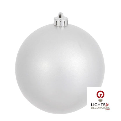 4" Shatterproof Ball Ornament - Silver - Sequin - Set of 6 4" (Set of 6)- Candy (UV) – Bag of 6 — view 1