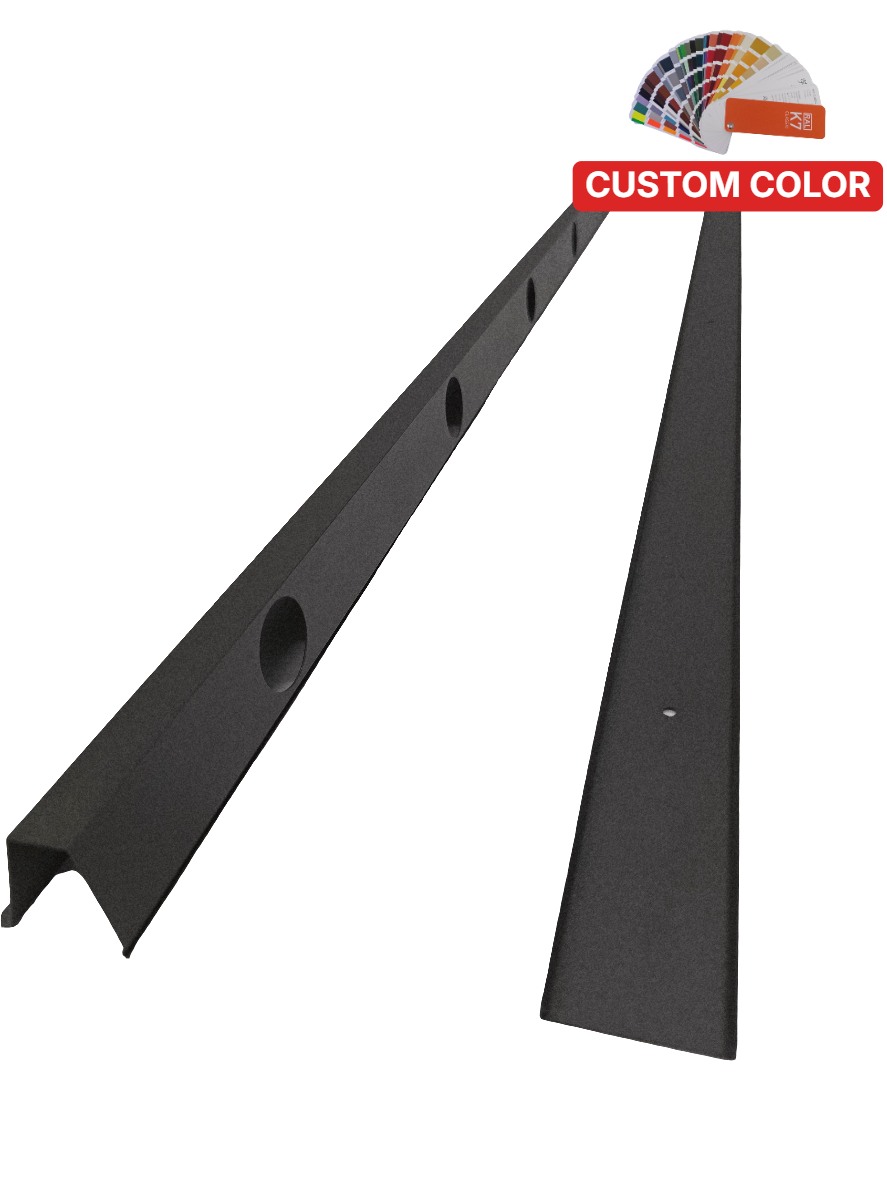 OMNI Parapet Track- Angled Output - 2 Piece - 35° - Custom Color — view 1