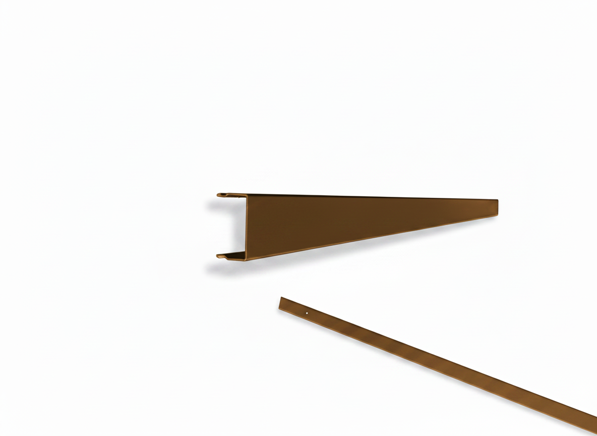 OMNI - Solid (No Holes) 2-Piece Concealment Track (40)" - 8022 Bronze — view 2