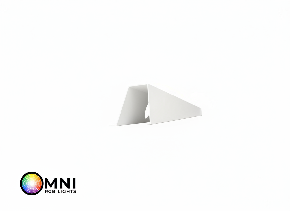 OMNI 35 Degree Angled Parapet Track - 40" - White Aluminum — view 2