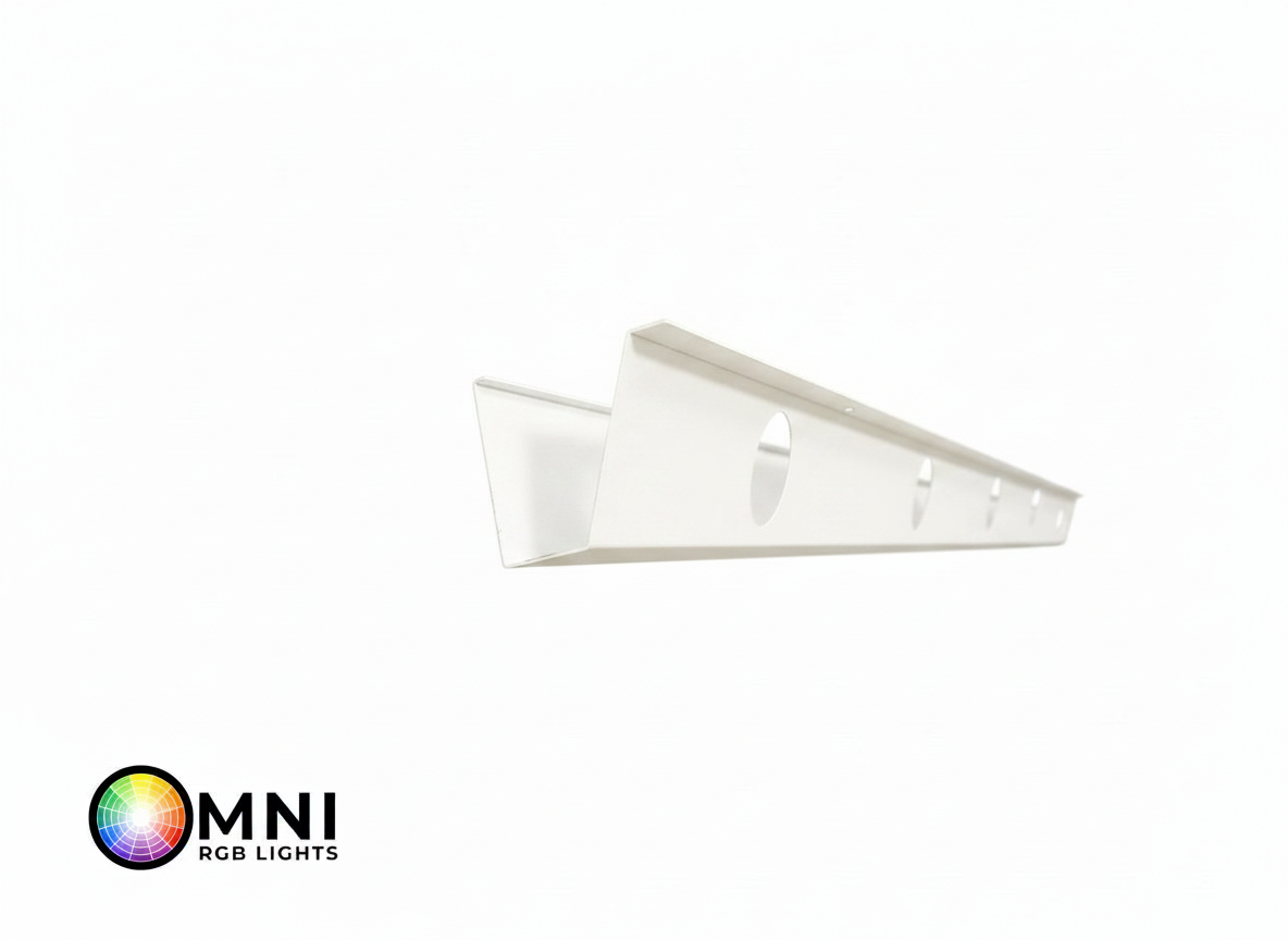OMNI 35 Degree Angled Parapet Track - 40" - White Aluminum — view 1