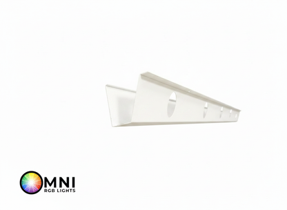 OMNI 35 Degree Angled Parapet Track - 40" - White Aluminum — view 1
