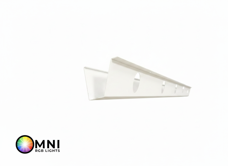 OMNI 35 Degree Angled Parapet Track - 40" - White Aluminum