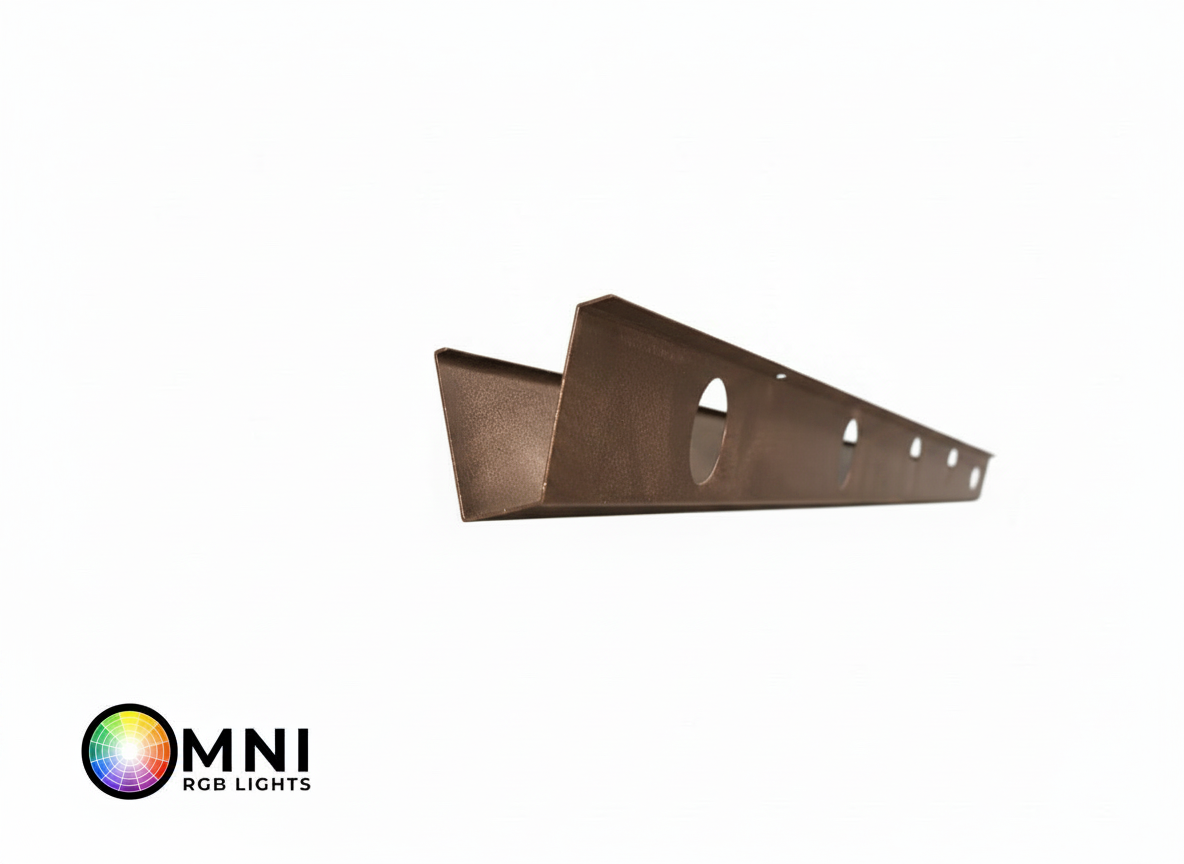 OMNI 35 Degree Angled Parapet Track - 40" - Bronze Finished Aluminum — view 1