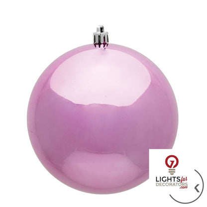 8" Shatterproof Ball Ornament - Pink - Candy - UV Treated — alternate view