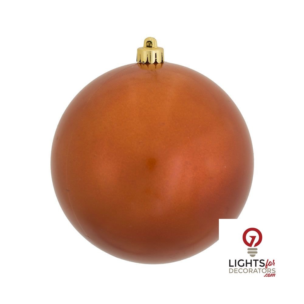 10" Shatterproof Ball Ornament - Burnished Orange - Matte - UV Treated