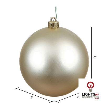 8" Shatterproof Ball Ornament - Champagne - Candy - UV Treated — alternate view